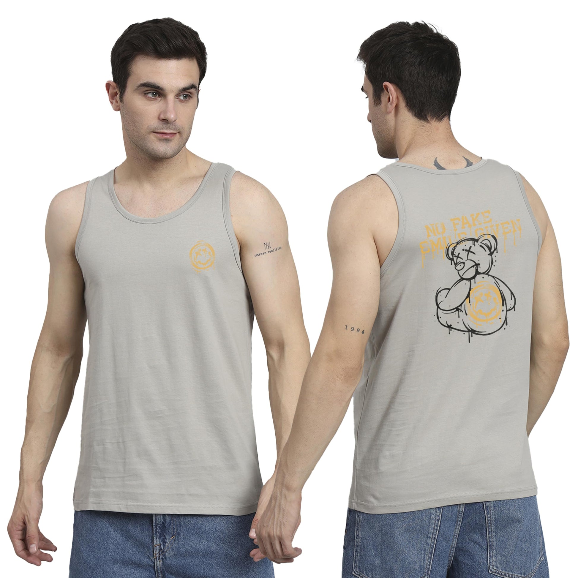 Peppyzone Mens Regular Fit Vest (TT-Teddy36FB40FB_Grey2