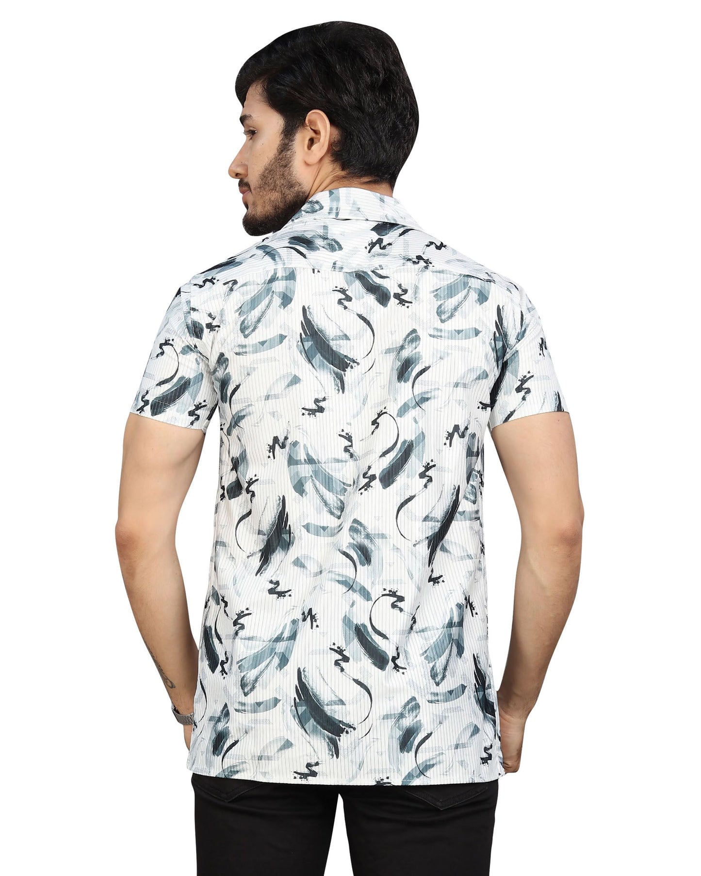 I Enterprise Half Sleeve Relaxed Fit MenS Casual Shirt | Cotton Blend Oversized Shirts For Men Loose Fit | Oversized Printed Sh