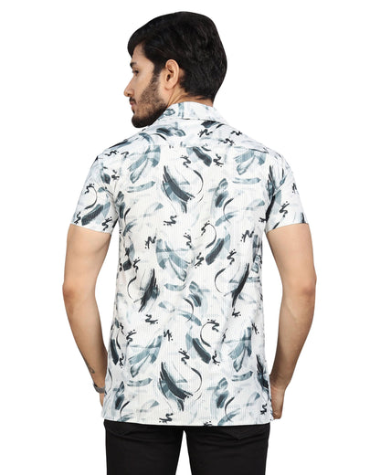 I Enterprise Half Sleeve Relaxed Fit MenS Casual Shirt | Cotton Blend Oversized Shirts For Men Loose Fit | Oversized Printed Sh