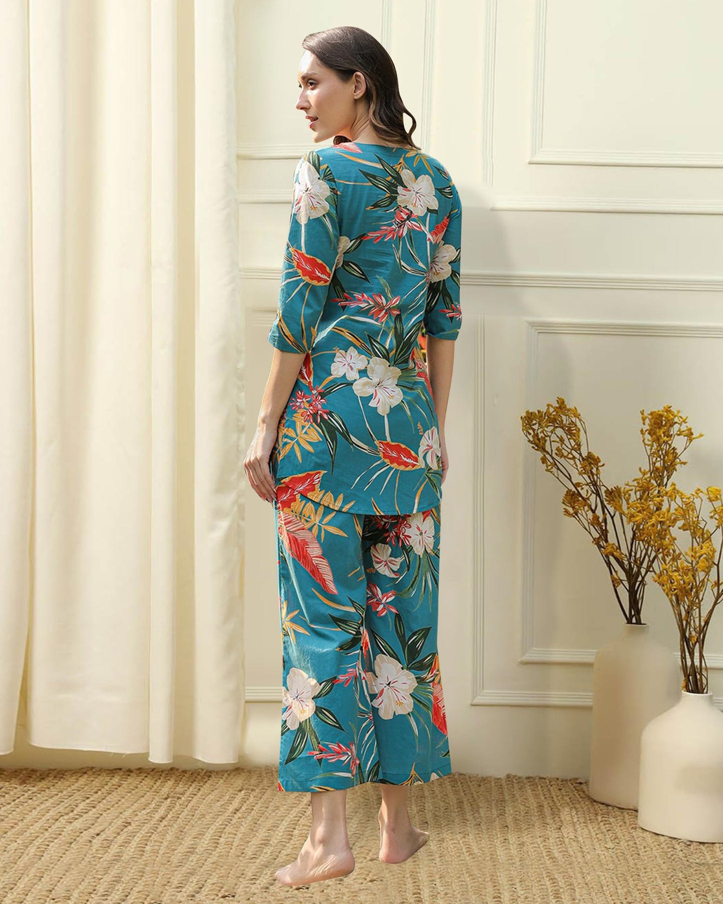 I Enterprise WomenS Cotton Tunic Knee-Length Dress (Y1_Inco-044_Multicolor7