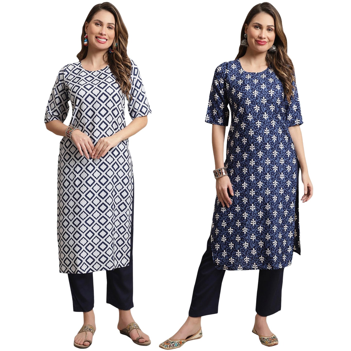 Tee Projekt Printed Crepe Kurti & Pant Set For Women Festival Wear For Women