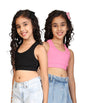 Kyda Kids Girls Antibacterial Cotton Sports Bra Training Bras, Non Padded, Chest Double Layered Wireless Light Padded Bra