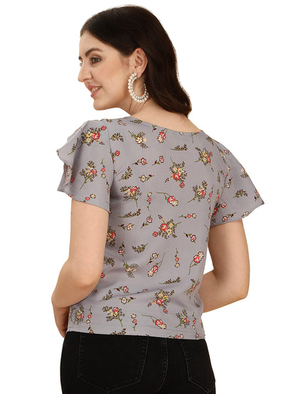 OOMPH! Off Shoulder Tops for Women, Grey - mt358
