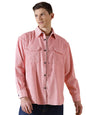 Thomas Scott Mens | Full Sleeve | Corduroy | Double Pockets | Relaxed Fit | 100% Cotton | Spread Collar | Casual | Shirts (Pink_