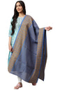 Aurelia Women Blue Printed Cotton Dupatta, Free Size