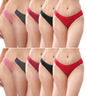 Lyra Lux WomenS Pattern/Solid Cotton Panty (Pack Of 10)