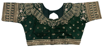 Pujia Mills WomenS Readymade Blouse Embroidery Multi Heavy Coding Gold Thread Indian Ethnic Designer Stitched Bridal Saree Blou