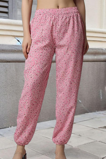Popwings Casual Printed Joggers For Summer || Latest Stylish Women Joggers For Summer || Loose-Fit Pull On Joggers For Women ||