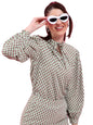 Ketch WomenS Oversized Fit Shirt (Khsh001517_Green Maroon Multi
