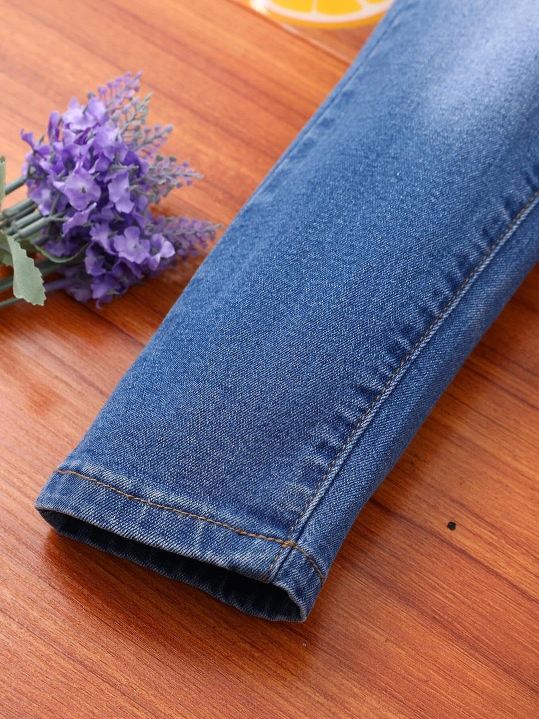 Kotty Girls Regular Fit Solid Jeans True Blue