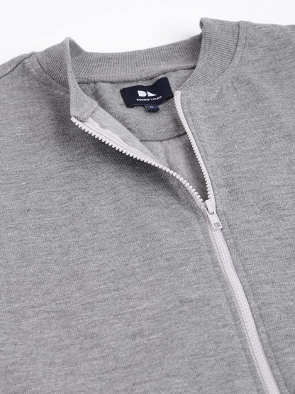 Dennis Lingo MenS Poly Cotton Sweatshirt - Front Open Zipper, High Neck, Full Sleeves, Regular Fit, Casual Winter Wear For Men