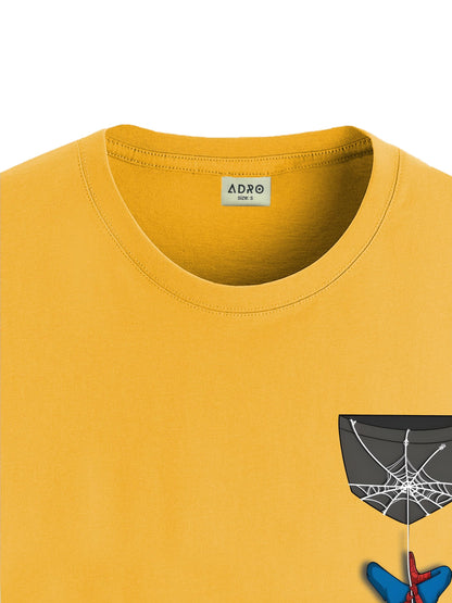 ADRO Tshirt for Men | Anime T Shirt for Men | 100% Cotton Tshirt | Graphic Printed T-Shirt | Chest Printed Tshirt | Spiderman Ts