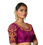 Pujia Mills WomenS Readymade Blouse Embroidery Multi Coding Maggam Work Sequence Work Indian Ethnic Designer Stitched Readymade