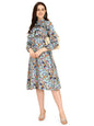 Oomph! WomenS Western & Fusion Wear Midi Dresses For Women, Blue - Md310