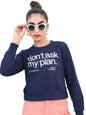 Ketch Women Full Sleeve Round Neck Khss000154 Blue S