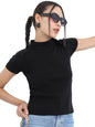 Ketch Womens Half Sleeve Slim Fit Sweater Khsw000019 Black Xl