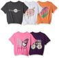 T2F Girls Cotton Printed Regular Fit Crop Top (Pack of 5)