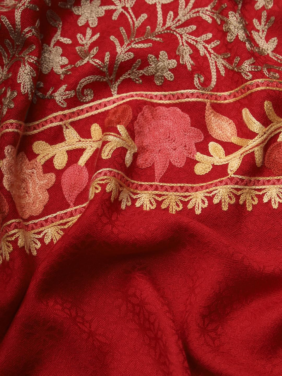 Pashmoda Women Murshid Aari Embroidered Stole(Size 71X203 CM)