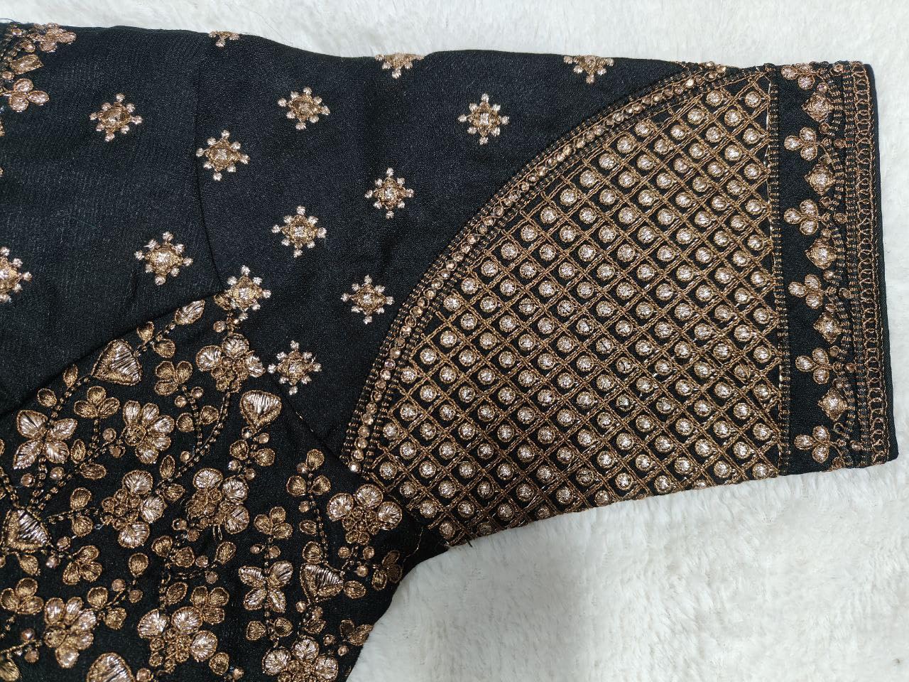 Vihu Fashion WomenS Readymade Blouse Multi Golden Codding Sequence Embroidery Work Indian Ethnic Designer Stitched Readymade Sa