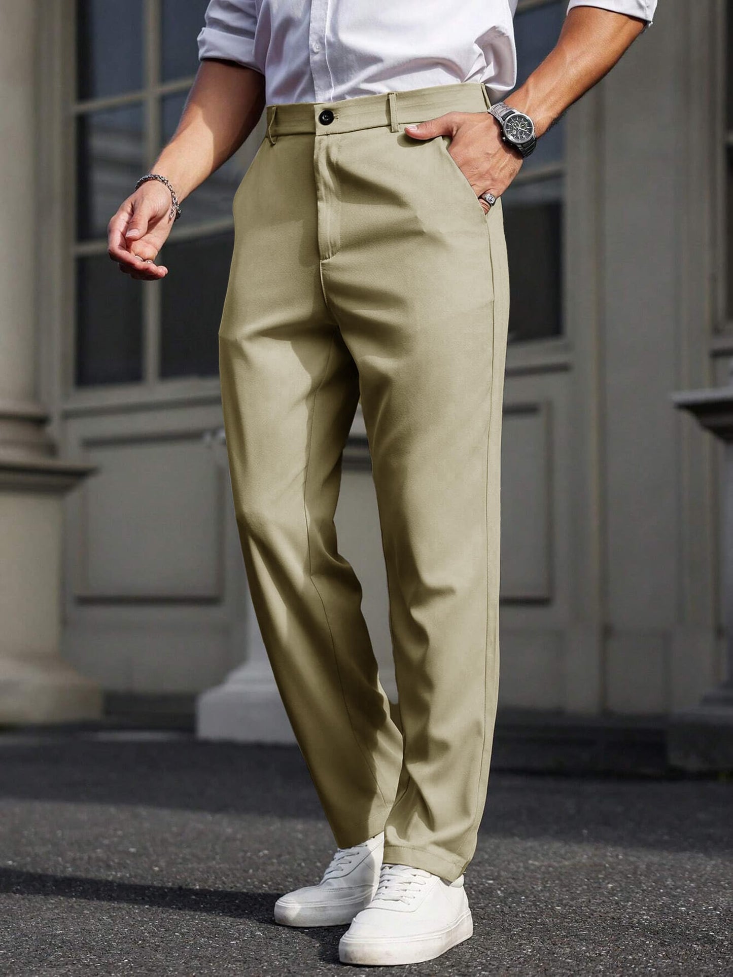 Noble Monk Formal Pants For Men | Stylish Regular Fit MenS Wear Trousers For Office Or Party | Solid Formal Regular Fit Trouser