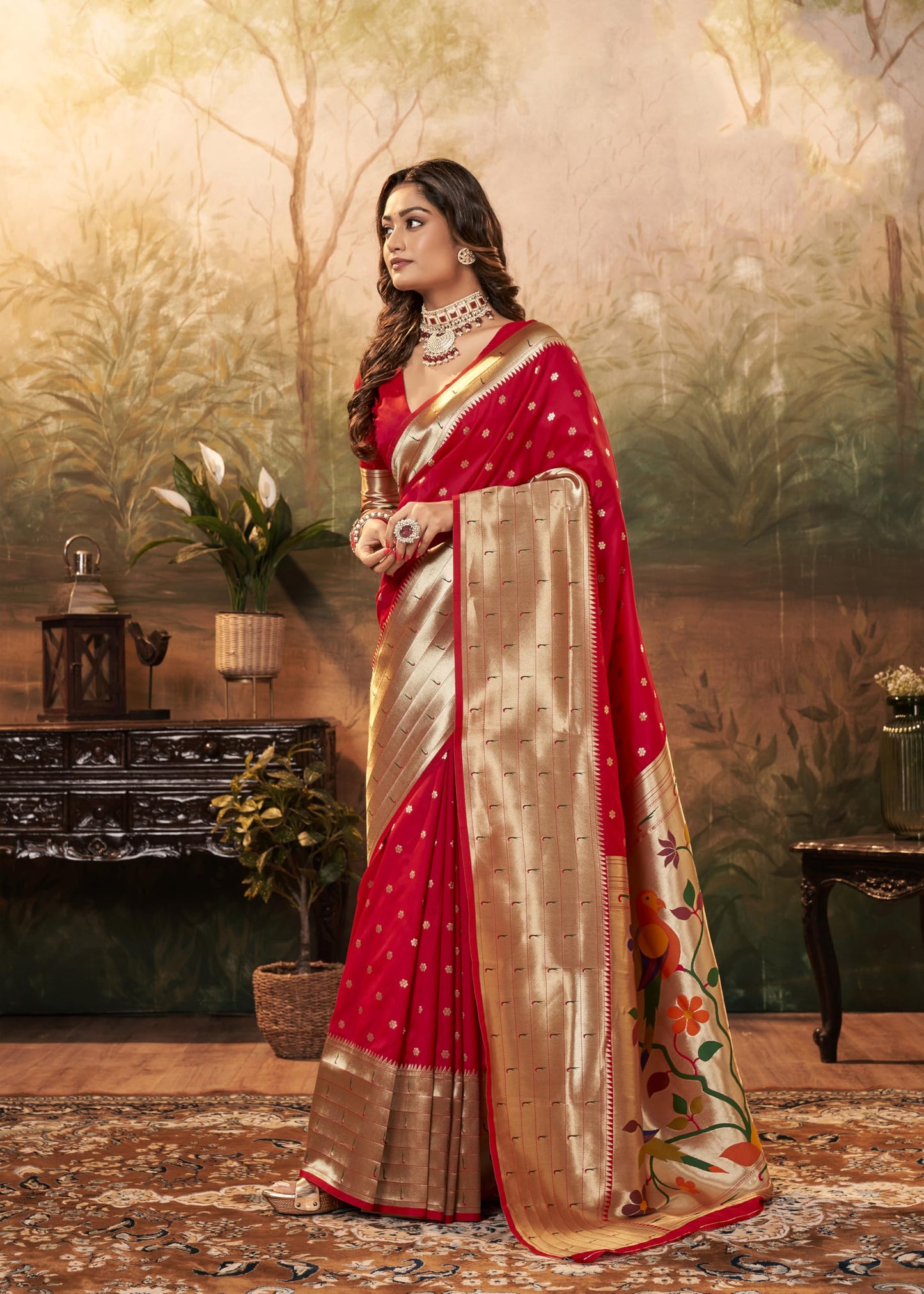 Pujia Mills Woman Pure Paithani Silk Banarasi Saree Indian Ethnic Wear Latest Kanjivaram Banarasi Saree In 2025 Woven Gold Zari