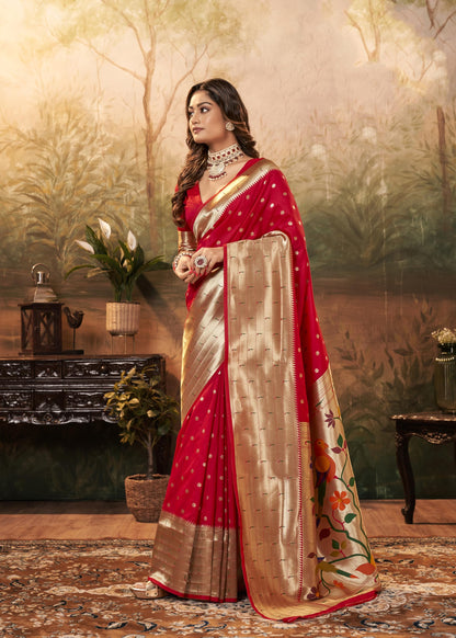Pujia Mills Woman Pure Paithani Silk Banarasi Saree Indian Ethnic Wear Latest Kanjivaram Banarasi Saree In 2025 Woven Gold Zari