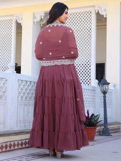 Fashion Basket Georgette Anarkali Dress For Women