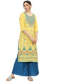 Ketch WomenS Polyester Regular Fashion Regular Fit Kurta (Khku000098_Yellow, Large
