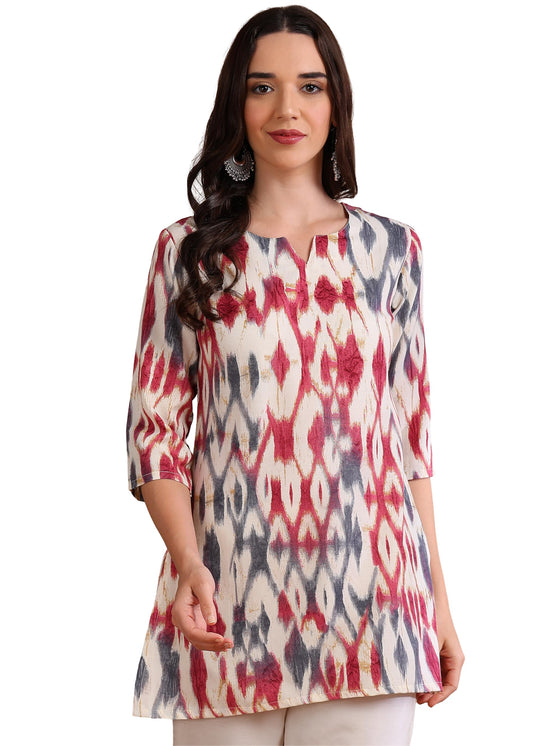 Dsk Studio Poly Rayon Short Kurti For Women & Girls Purple