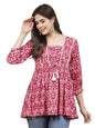 Stylum Womens Floral Printed Rayon Peplum Top