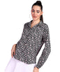 POPWINGS Printed Full-Sleeves Regular-Fit Polyester Printed Shirt for Women Stylish Western Casual Wear