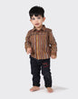 Fabindia Kids Cotton Printed Shirt Maroon_3-6M