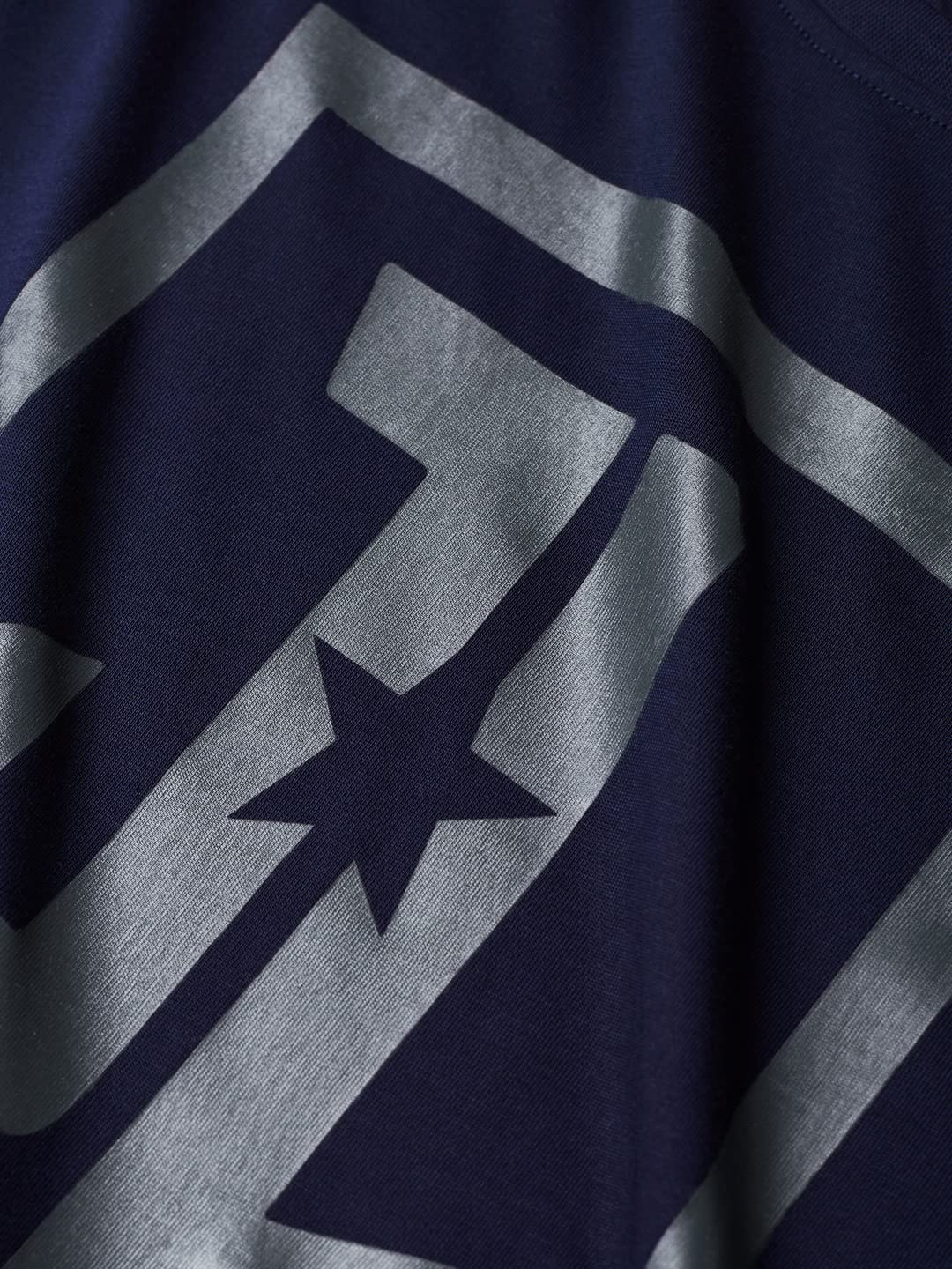 The Souled Store | Justice League Logo Mens and Boys | Graphic Printed Cotton 100% | Drop Cut Round Neck T-Shirts Navy Blue Colo