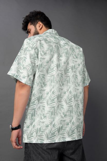 Brown Culture MenS Cotton Blend Abstract Print Shirt With Spread Collared Half Sleeves Standard Length And Button Down Closure