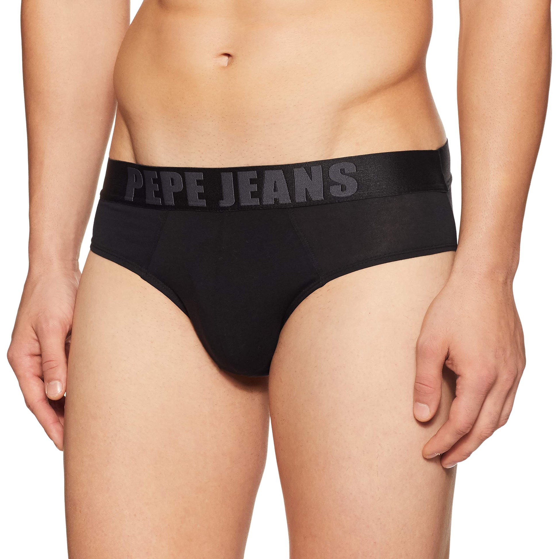 Pepe Jeans Innerwear MenS Cotton Solid Brief (Black , 90- 95 Cm)