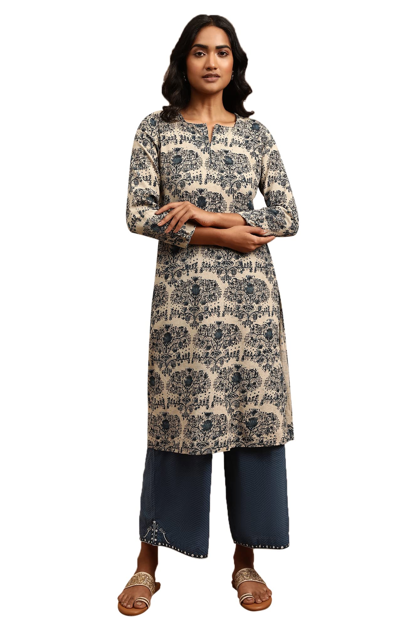 W for Woman Women Cotton Regular Kurtas