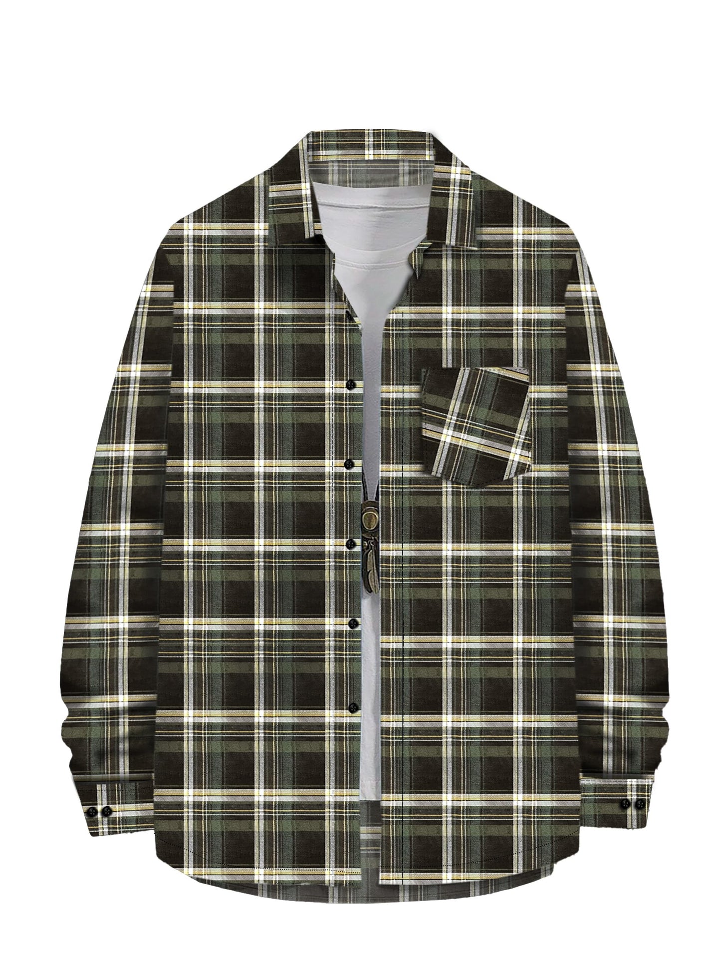 Noble Monk MenS Regular Long Sleeve Cotton Check Shirt | Casual Shirt With Spread Collar