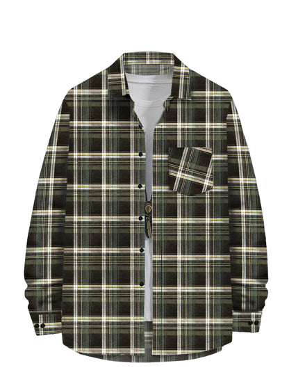 Noble Monk MenS Regular Long Sleeve Cotton Check Shirt | Casual Shirt With Spread Collar