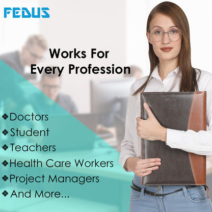 FEDUS Multipurpose Leatherette Professional File Folders for Certificates,Documents Holder,Document Bag, Portfolio, Executive Fi