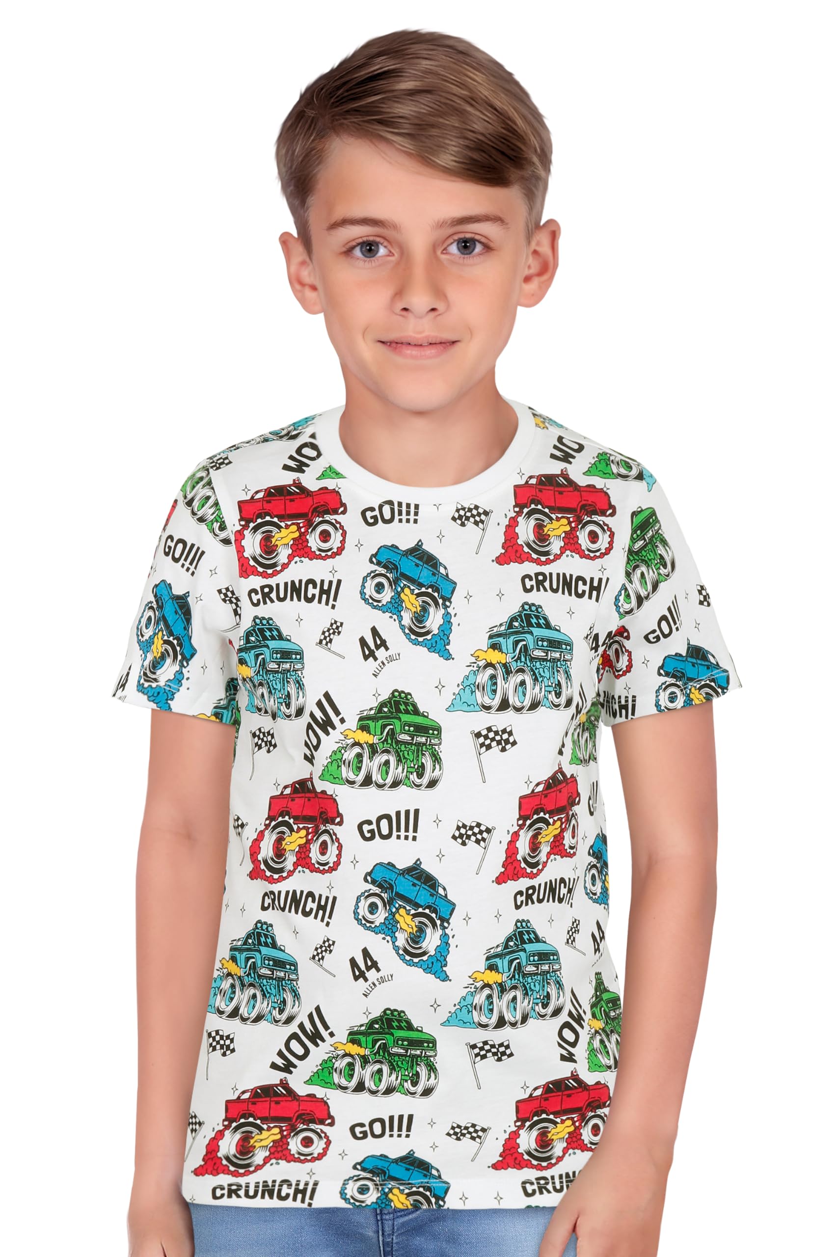Allen Solly Boys Regular Fit Printed Crew Neck Hoodie