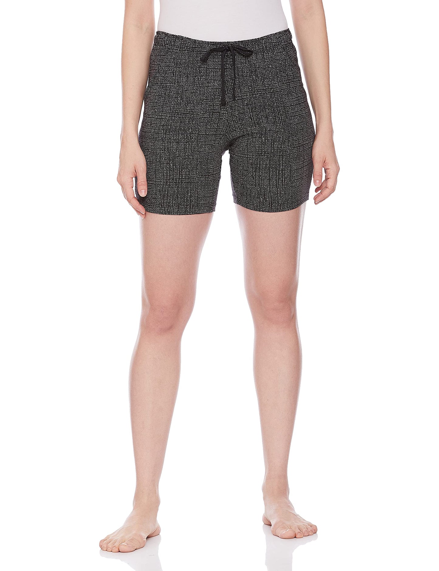 Lyra Printed Regular Fit Night Shorts Black