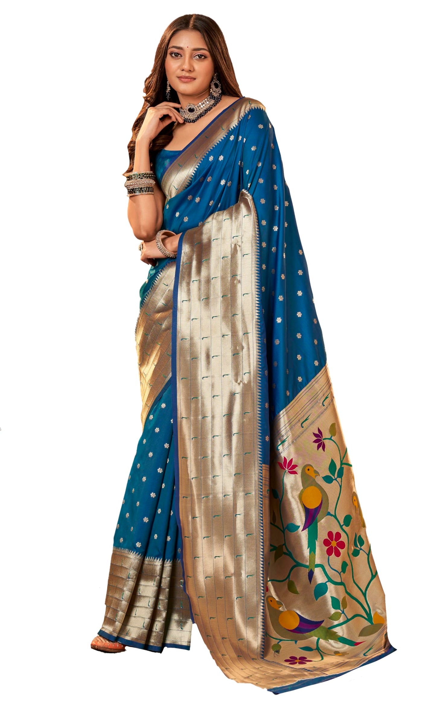 Pujia Mills Woman Pure Paithani Silk Banarasi Saree Indian Ethnic Wear Latest Kanjivaram Banarasi Saree In 2025 Woven Gold Zari