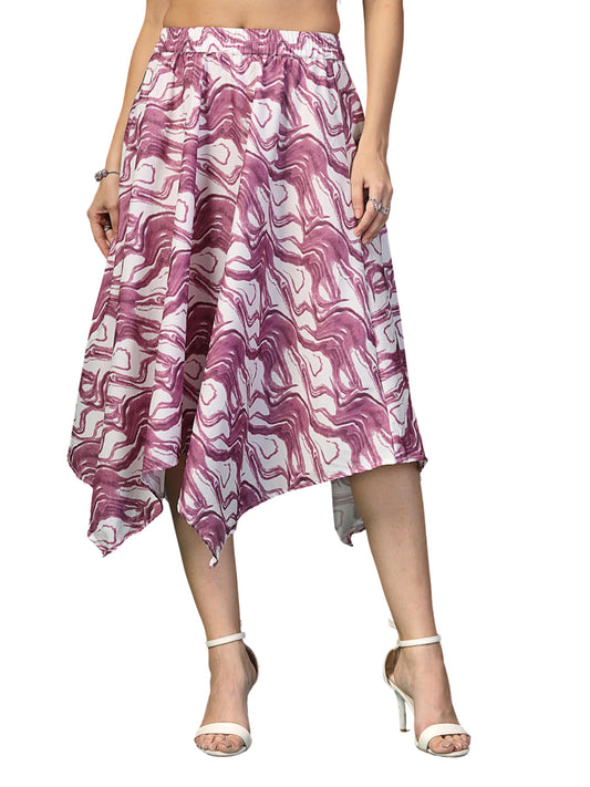 OOMPH! Long Skirts for Women Purple - msk258