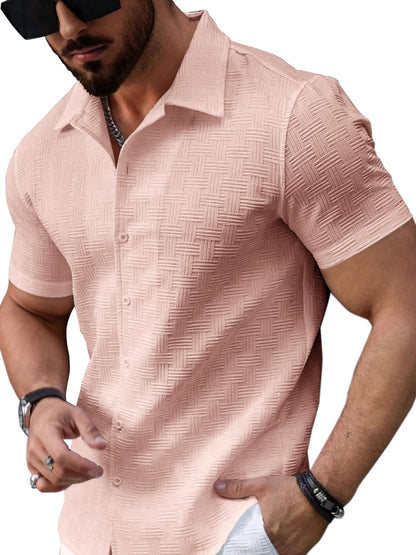 Noble Monk MenS Solid Casual Shirt | Half Sleeve | Regular Fit | Polo Shirt For Men