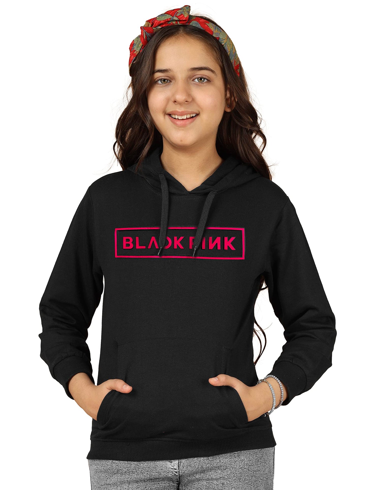 Kyda Kids GirlS Cotton Hooded Neck Hoodies - Sweatshirt With Hoodies Full Sleeves Girls Winter Wear, Long Sleeve Sweatshirts Fo