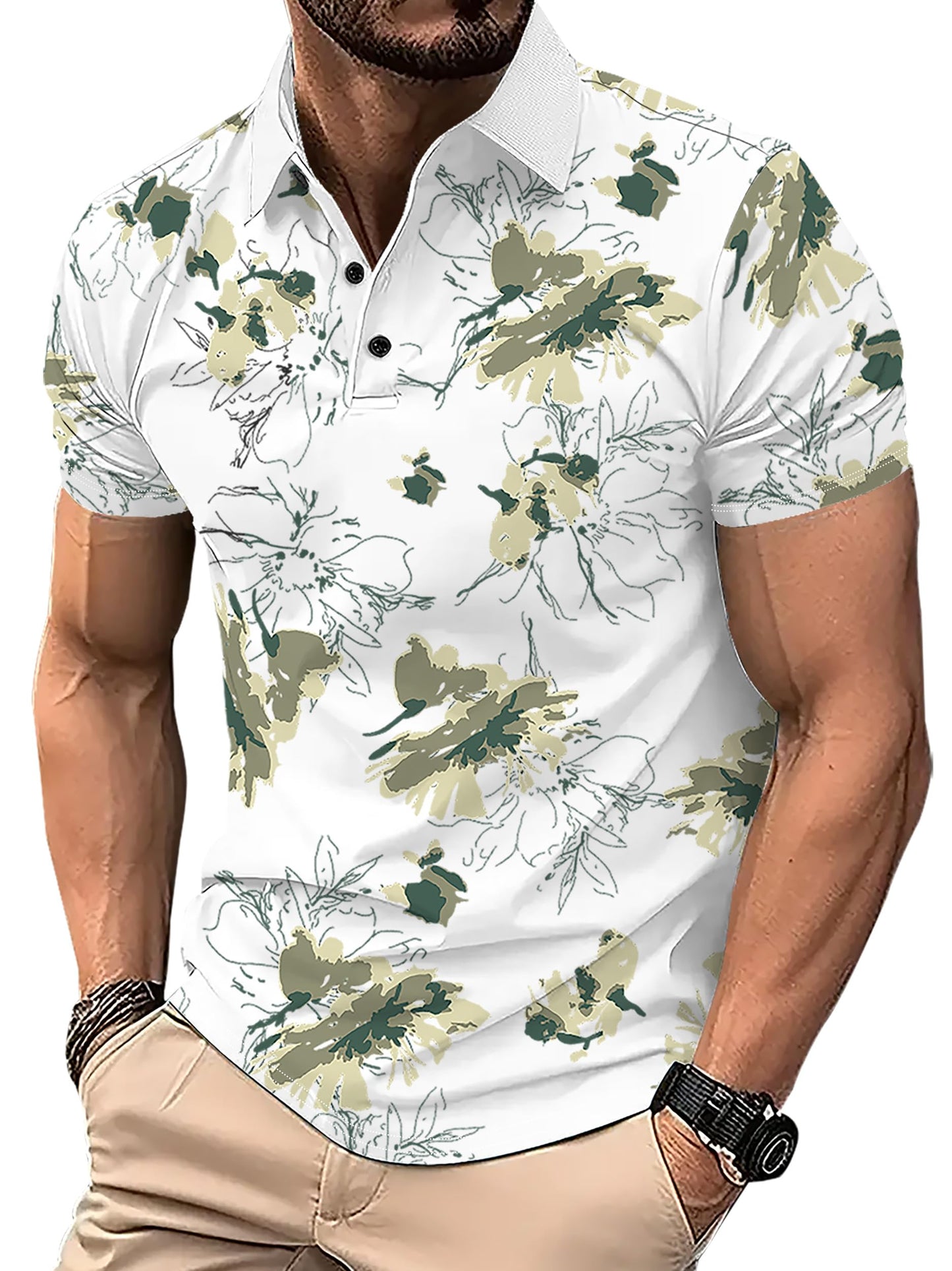 Eyebogler MenS Polo Neck Printed Regular Fit Half Sleeve T-Shirt