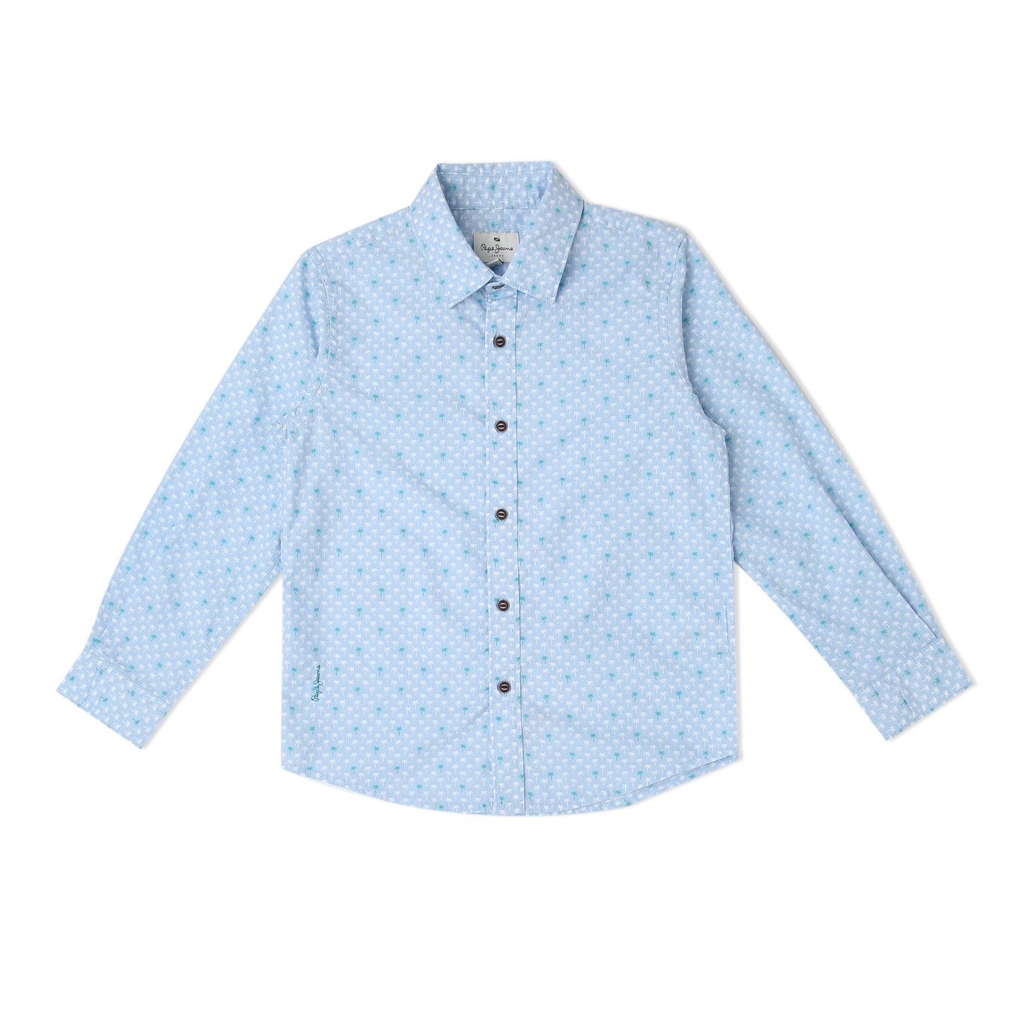 Pepe Jeans Rocco Ls Printed Shirt, Sky, 16