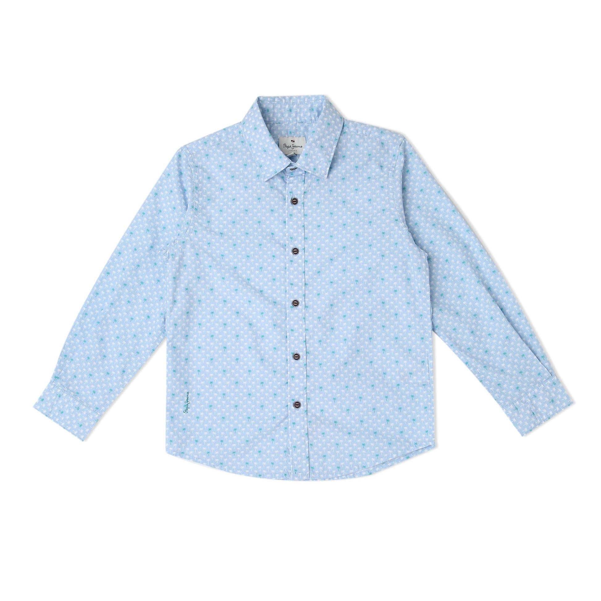 Pepe Jeans Rocco Ls Printed Shirt, Sky, 16