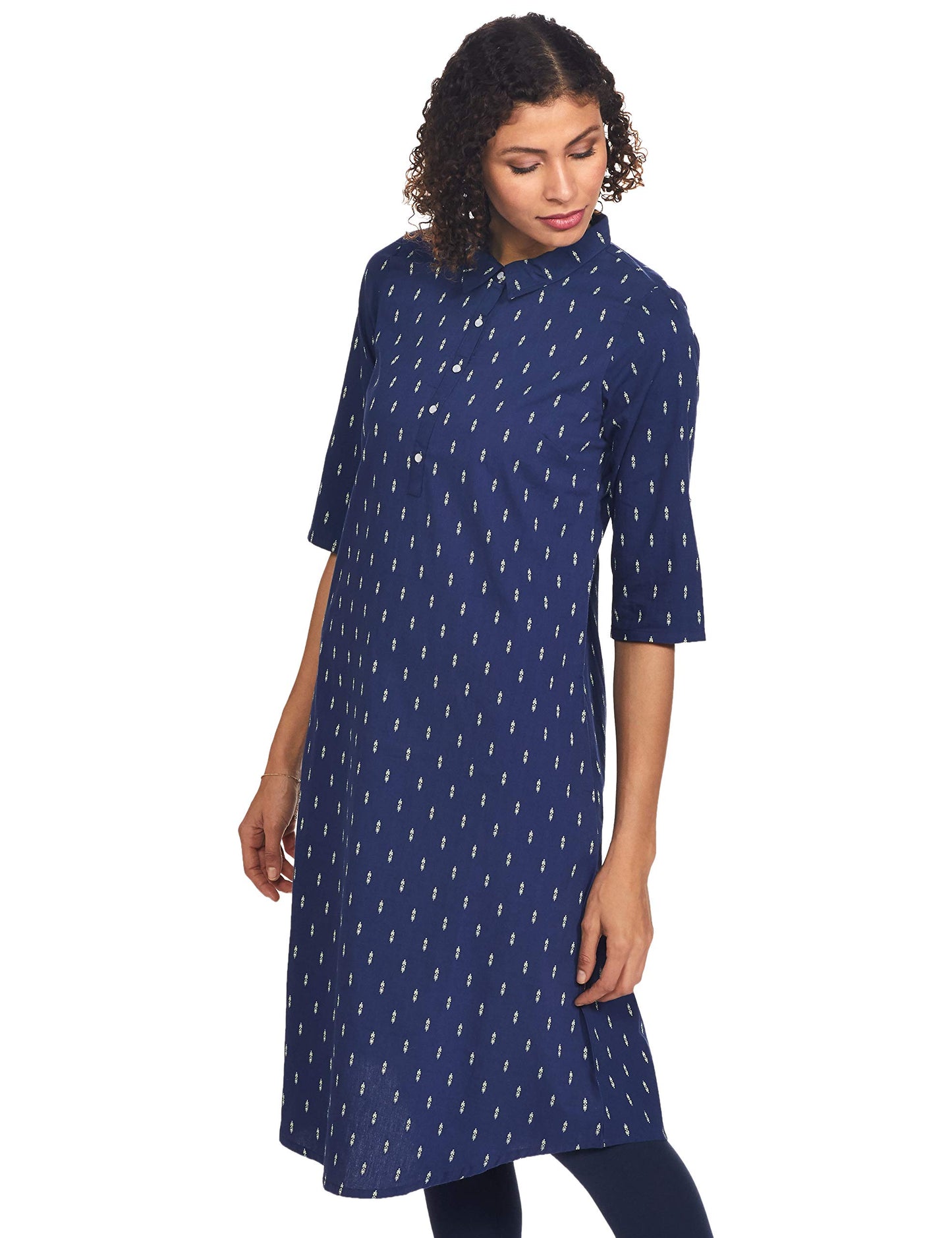 Aurelia Women's Cotton A-Line Regular Kurta