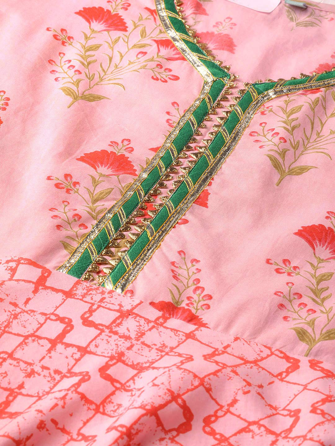 Idalia Pink Printed Kurta Set